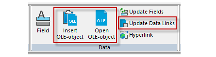 New OLE Object Commands 