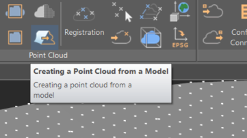 Creating a point cloud from a model