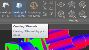 Creation and editing of 3D meshes