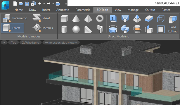 nanoCAD 3D Modeling module | Direct and parametric module