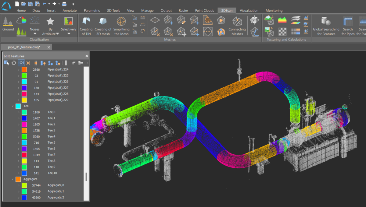 Searching for planes and pipes in the cloud